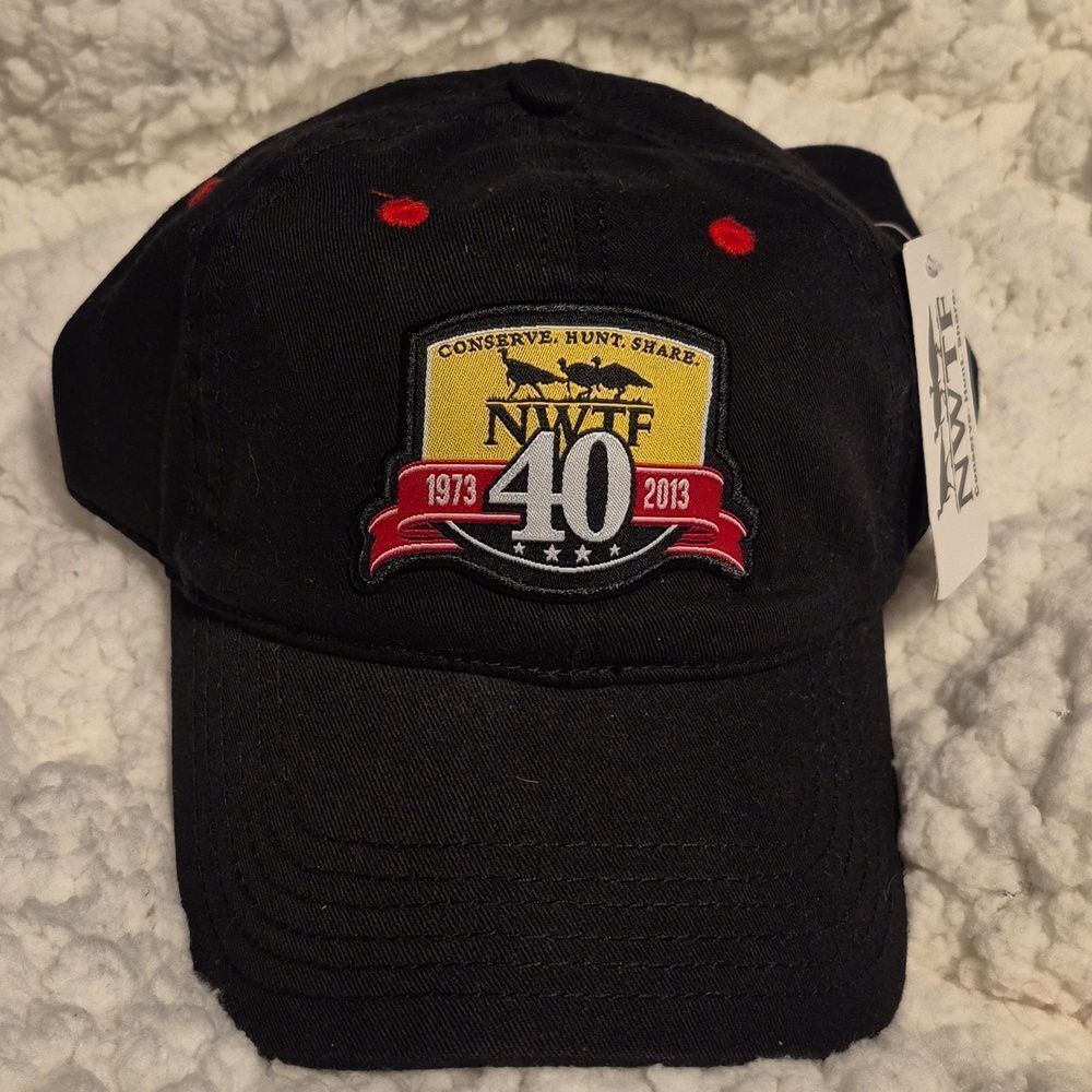 NWTF Turkey Black 40th Anniversary Sliderback Hat - New